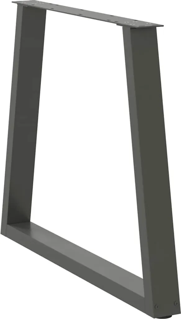 Kit 3 Gambe per Tavolo a V Antracite Acciaio vidaXL 80x73 cm