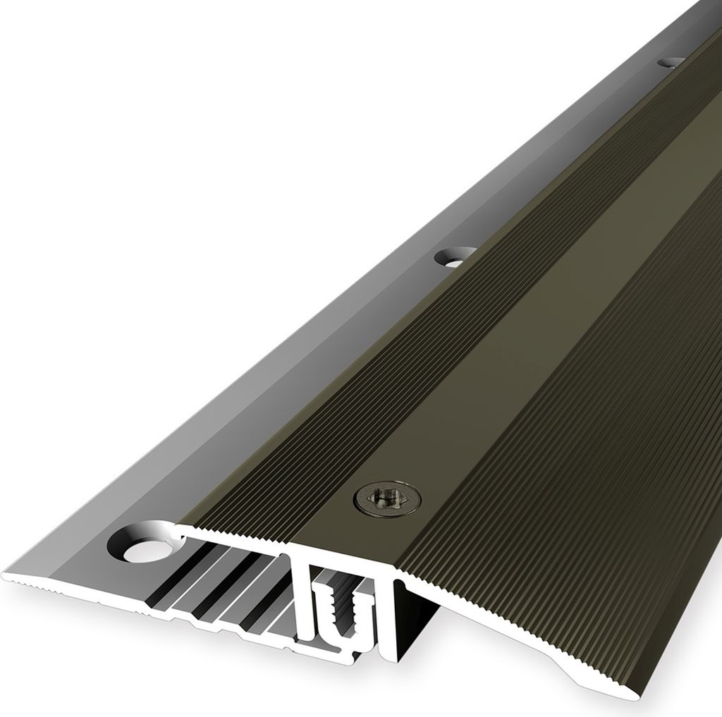 PROVISTON | Ausgleichsprofil | Übergangsprofil | Breite: 44 mm | Höhenausgleich: 6.5 - 16 mm | Länge: 1000 mm | Aluminiumprofil | Bronze | 1 Stück