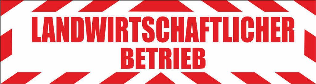 INDIGOS UG - Magnetschild "Landwirtschaftlicher BETRIEB" mit Rahmen 45 x 12 cm reflektierend - Magnetfolie für Auto / LKW / Truck / Baustelle / Firma