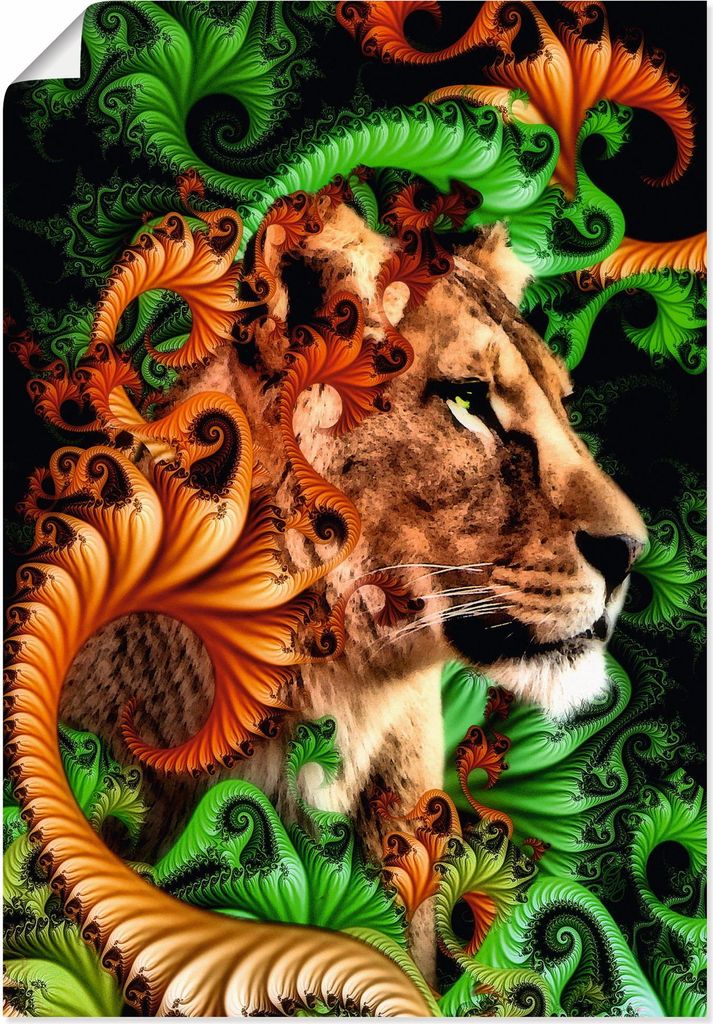 ARTland Poster Im Jungle Größe: 90x130 cm