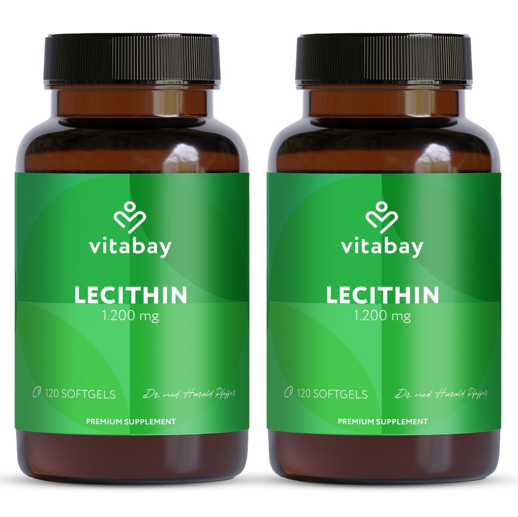 Vitabay Lecithin 1.200 mg – 240 vegane Softgels – mit Produktbild 