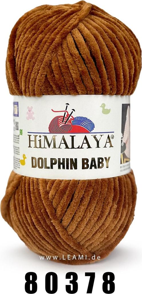 Himalaya Dolphin Baby Wolle 378 Zimtbraun - Weich, Perfekt Produktbild 