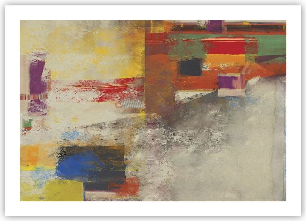 Poster - Poster ohne Rahmen - Abstraktion die Farben modern - 70x50 cm - Wand Bild - Wanddeko - Wandbilder - Kunstposter - Wandposter - Bilder - Ku...