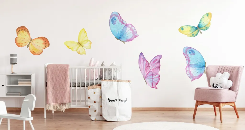 Adesivi Murali Farfalle E Fiori 3D Per Cameretta Bimba – Decorazione Parete Rimovibile, 36 Pezzi