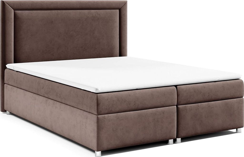 Best for Home Boxspringbett mit Bettkasten Trinity K-3 Bonellfederkern inkl. Topper, mit Lieferung 160x200-Braun