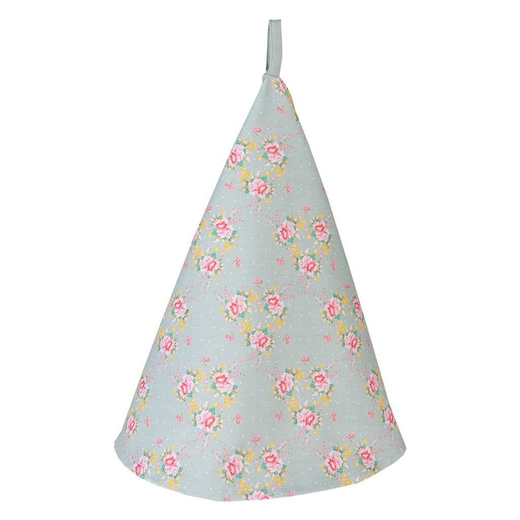 Clayre & Eef Geschirrtuch Ø 80 cm Grün Baumwolle Blumen
