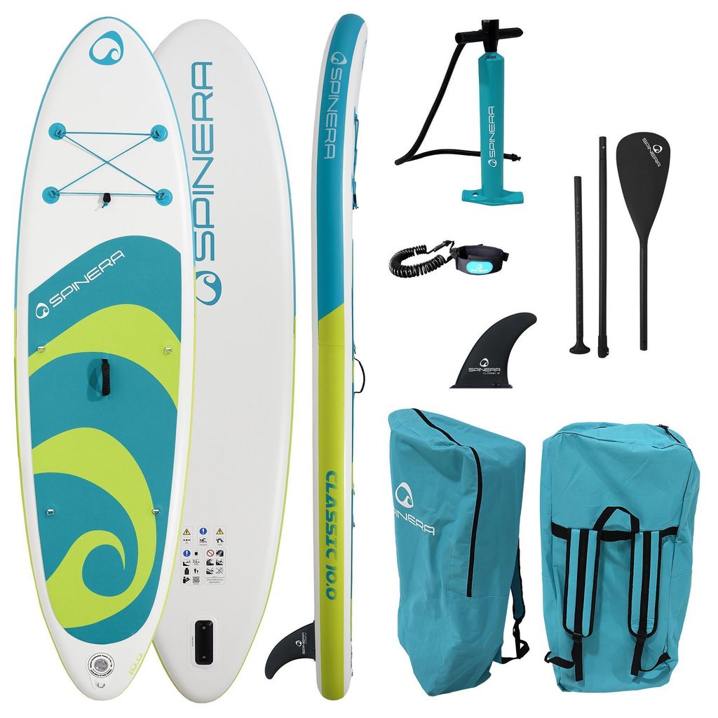 SPINERA SUP CLASSIC 10.0 PACK 2 iSUP aufblasbar Surfboard, Stand Up Paddle 305cm