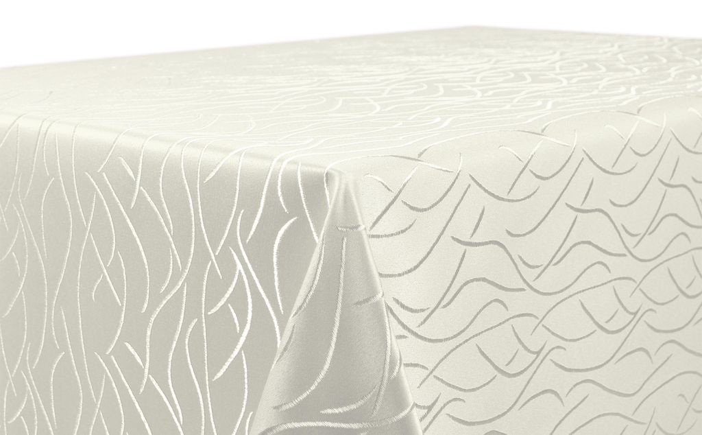 Beautex Damast Tischdecke Jacquard oval bügelfrei Streifen Produktbild 