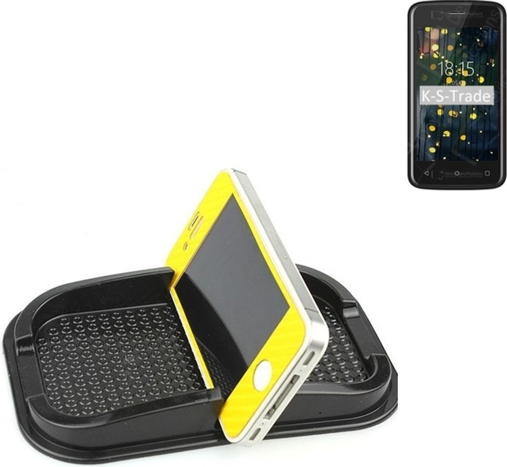 K-S-Trade Auto Anti Rutsch Matte Smartphone-Halter kompatibel mit BQ Mobile BQ-4001G Cool Haft Pad Armaturenbrett Handy-Halterung Silikon