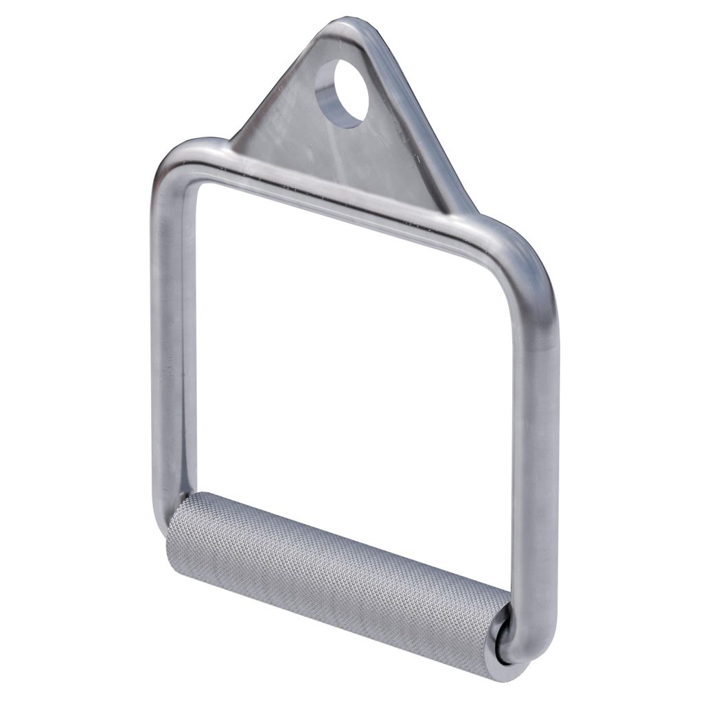 GORILLA SPORTS Einhandgriff - mit Drehbarem Griff, bis 200 kg Belastbar, geschlossen, gerändelt, aus Chrom - Einhandkabel, D-Griff, Kabelzuggriff