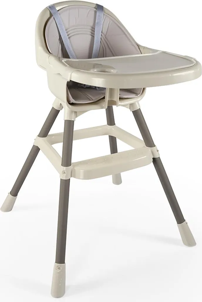 Chaise haute pour enfants avec plateau amovible et rembourrage beige 90x70cm