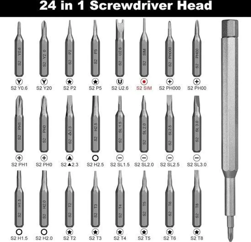 Jeu de tournevis de précision 9 embouts Torx T5 T6 T8 T9 T10 complet - 2