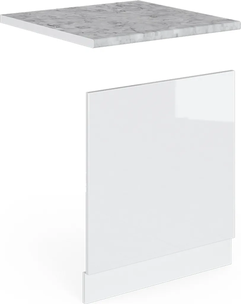Vicco Pannello R-Line 60 cm Bianco Lucido con Top - Arredo Cucina