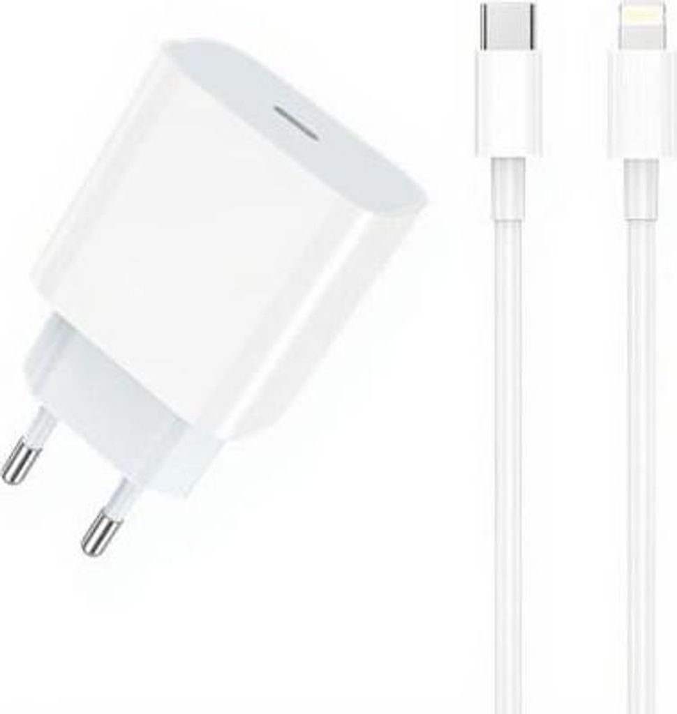 Schnellladegerät USB C Netzteil mit Kabel 20 Watt Universal – Lightning 1 Meter