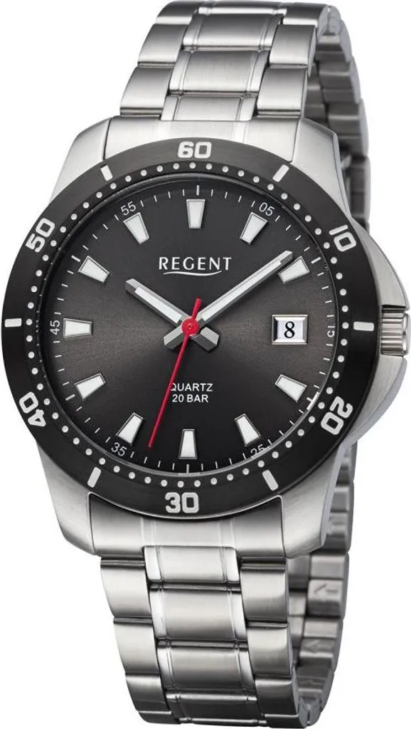 Montre analogique pour homme Regent BA-755 avec cadran blanc épuré
