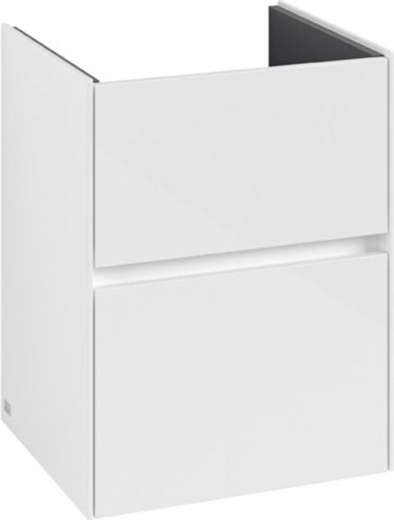 V&B Waschtischunterschrank Collaro 47,2x61x40,4cm, WT mittig, glossy white