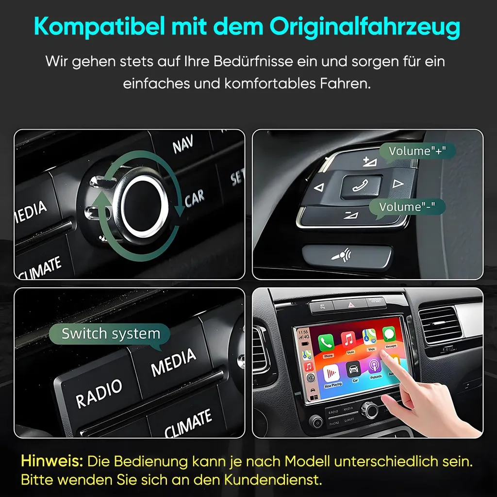 Interface Multimédia Android Auto sans fil pour Touareg 2010-2018