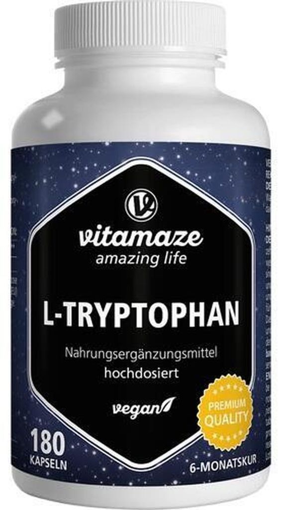 Vitamaze L-TRYPTOPHAN 500 mg hochdosiert vegan Kapseln Produktbild 