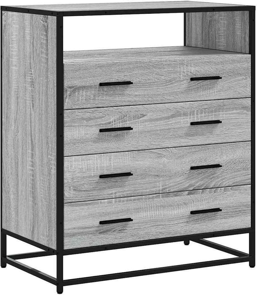 Schubladenschrank Grau Sonoma 70x41x83,5 cm Holzwerkstoff