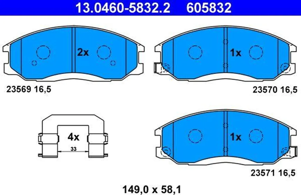 Plaquettes de Frein ATE 13.0460-5832.2 Haute Performance pour Route
