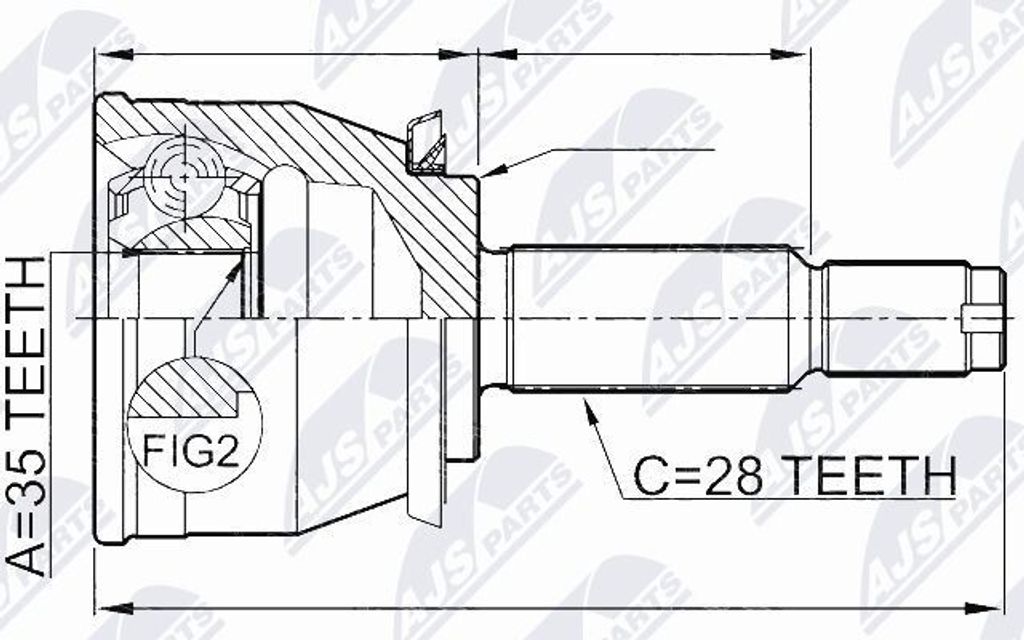 NTY Gelenksatz Antriebswelle Vorne Rechts Vorne Links für HONDA CIVIC VII Hatchback (EU, EP, EV) NPZ-DW-026