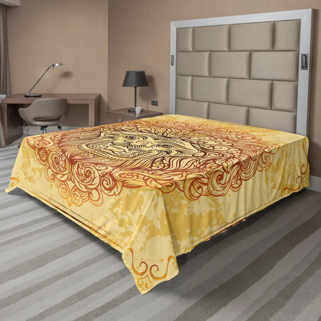 Elite Bedding ABAKUHAUS: Lenzuolo Leone Barocco 260x228 Arancione