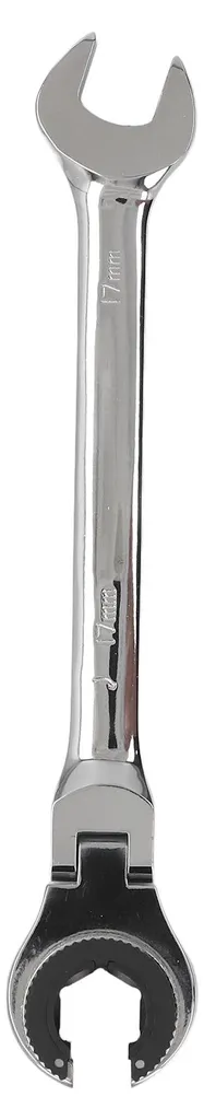Clé à cliquet 17 mm flexible en acier Cr-V 72 dents pour serrage rapide