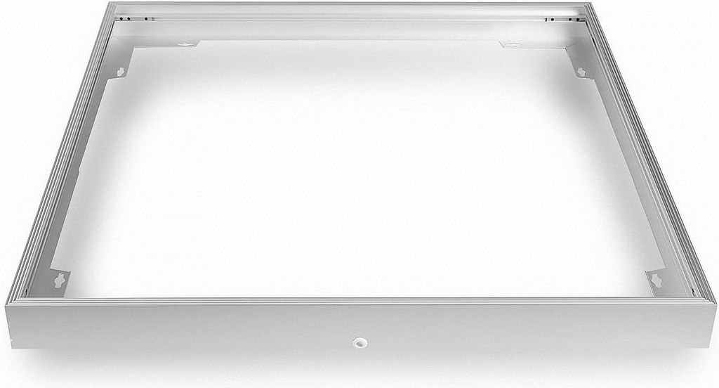 Aufputzrahmen 30x30cm – Silber-Grau Aufbau-Rahmen aus reinem Aluminium für LED Panel Decken- & Wandmontage