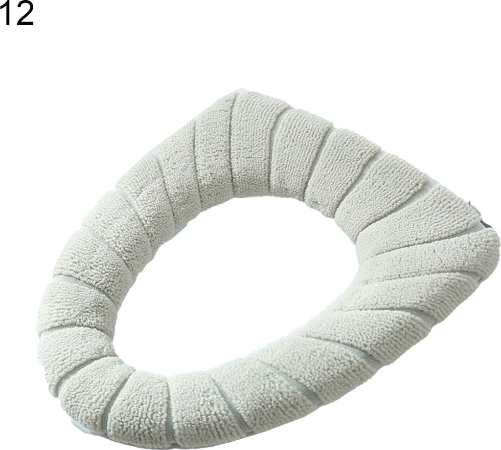 Sitzkissen weiche Textur Warm Stoff einfache Installation Toilette Deckel Cover Badezimmerlieferungen-12