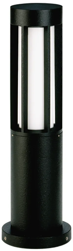 Borne lumineuse d'allée noire IP44 pour balisage extérieur de jardin