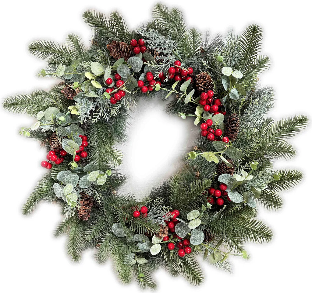 Guirlande décorative Viridis Ø 50 cm en plastique vert - Lot de 1 pièce
