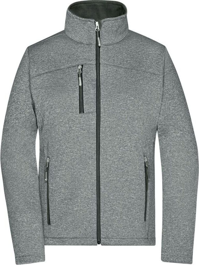 Softshelljacke in Melange-Optik dark-melange/black, Gr. M