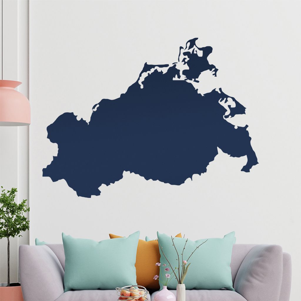 KIWISTAR Bundesland Mecklenburg-Vorpommern - Schwerin Rügen Wandtattoo in 6 Größen - Wandaufkleber Wall Sticker - Dekoration, Küche, Wohnzimmer...