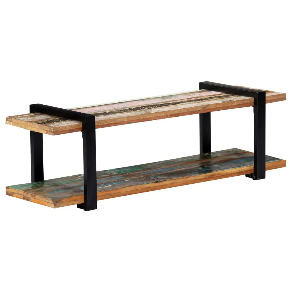 Meuble TV en Bois Massif Recyclé 130 cm - Finition Artisanale vidaXL