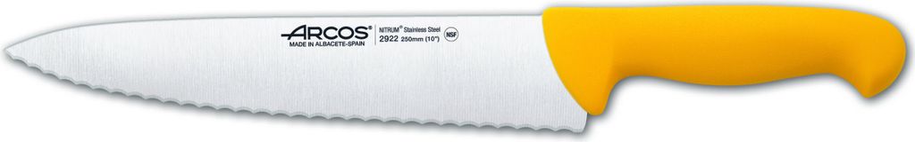 COOK'S KNIFE SERIE 2900 (250 MM) - Messer mit breiter Klinge und Wellenschliff, stabil und stark. Vielseitiges Messer für Profis und Hobbyköche.