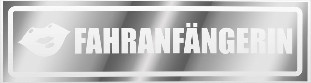 Kiwistar Fahranfängerin Kuss invertiert Magnetschild Schild magnetisch - 60cm Chrom - Magnetfolie für Auto PKW Kfz