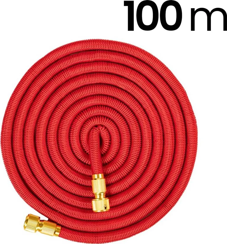 Tuyau d'arrosage extensible 100 mètres rouge Avizar haute qualité - 4