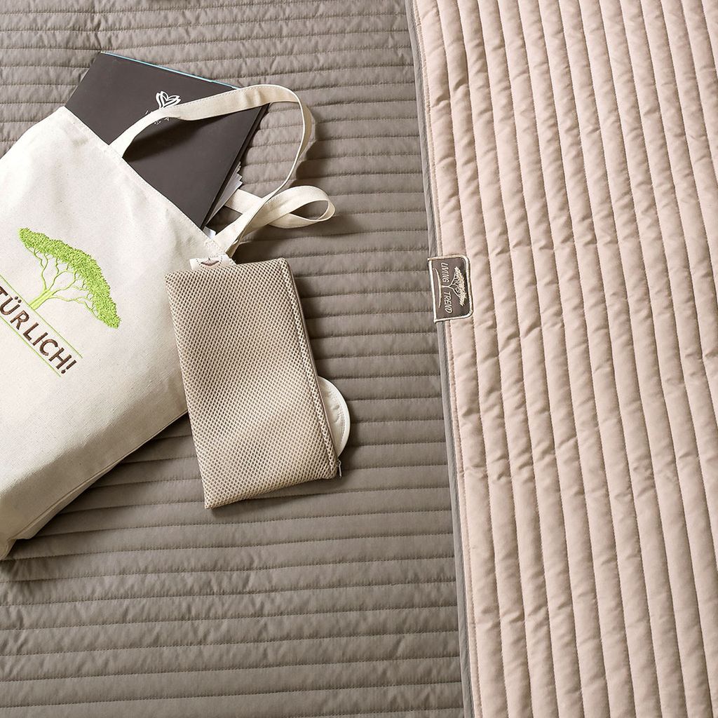 Wende-Tagesdecke Living Trend 240x220 Taupe von Sei Design Produktbild 5