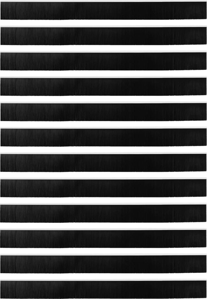 vidaXL Selbstklebende Türbürstendichtungen 12 pcs Weiß 100 cm