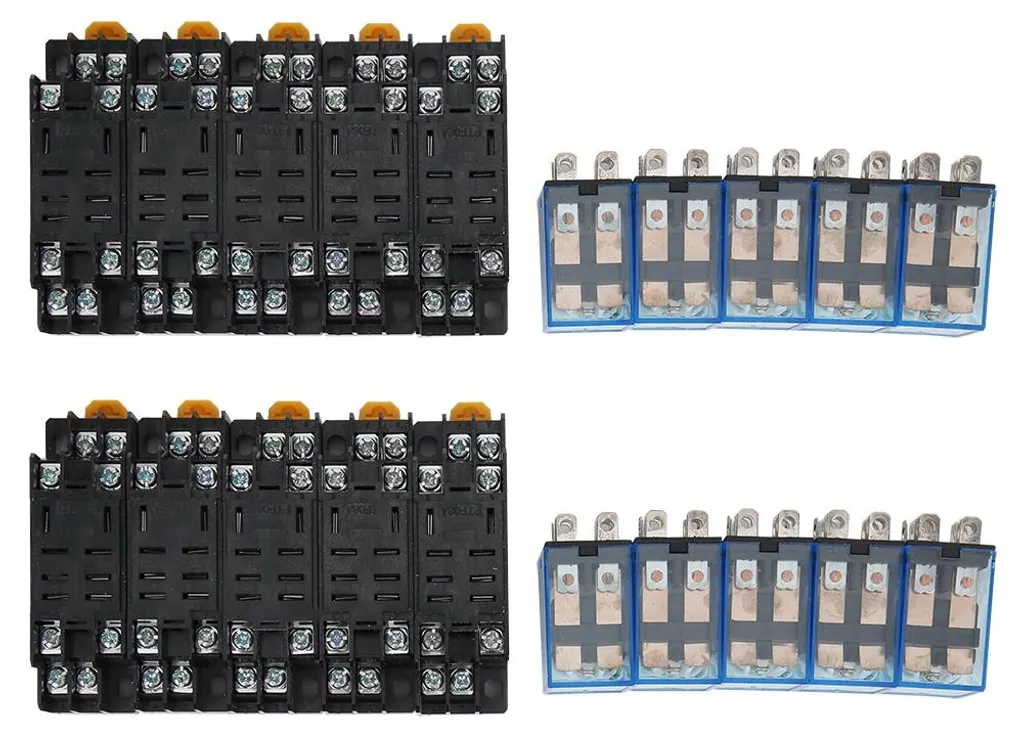 Kit 10 Relais 8 Pôles avec Bobine DC pour Maintenance et Automatisme