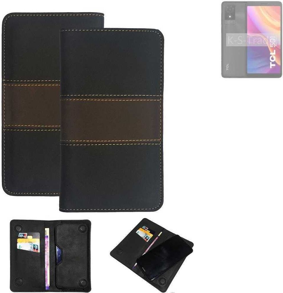 K-S-Trade Hülle Handyhülle kompatibel mit TCL 501 Schutzhülle Walletcase Bookstyle Tasche Schutz Case Handytasche Wallet Cover Kunstleder Snapcase