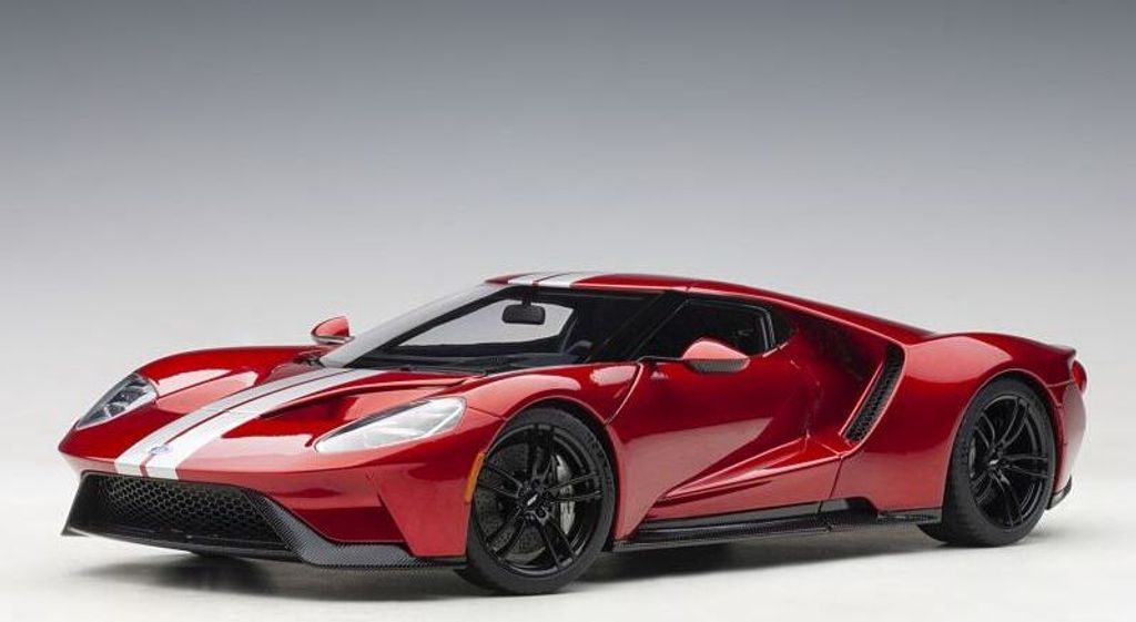 AUTOart 72943 - 1/18 Ford GT 2017 (Liquid Red / Silver Stripes) - Neu