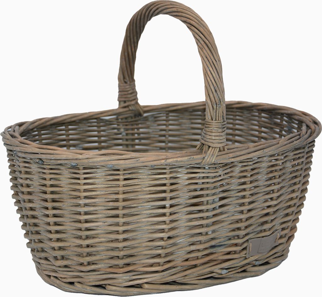 UNUS Weidenkorb Picknickkorb Einkaufskorb Henkelkorb 36x16x26cm braun