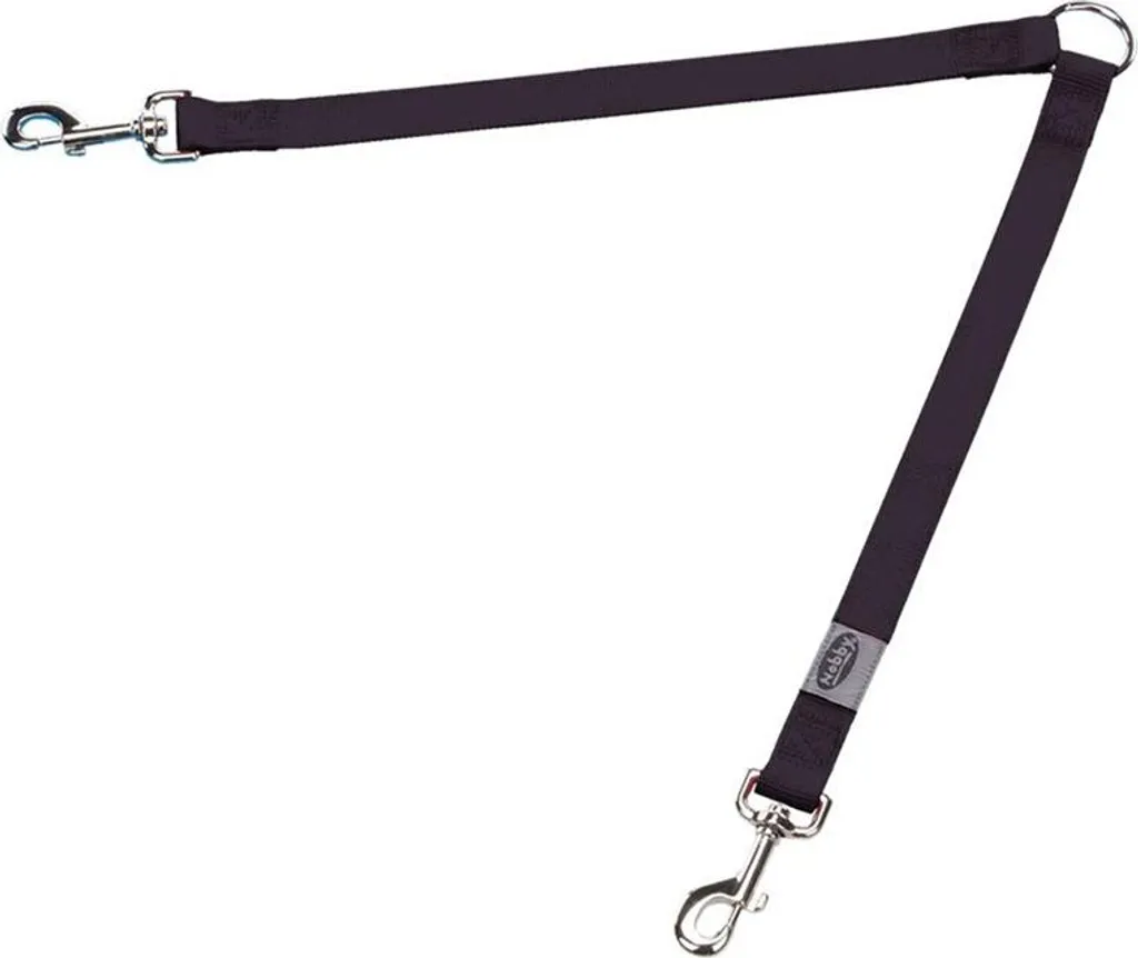 Divisore Guinzaglio Heavy-Duty Nobby Koppel Classico 2x45cm Nero