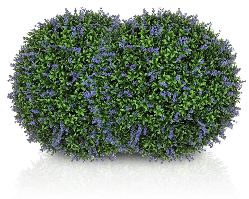 Boule de lavande artificielle 42 cm idéale pour décorer terrasse et balcon