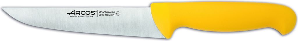 Küchenmesser Arcos Farbe - Prof 290500 Edelstahl Nitrum und mango ergonomische gelbe Polypropylenklinge und 13 cm Klinge, Vitrine