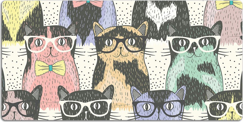 Schreibtischmatte Tischunterlage 100x50 cm Mauspad - Katzen