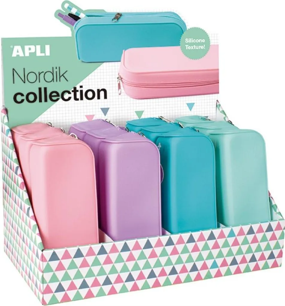 Apli Nordik Astuccio in Silicone Soft Touch 185x75x55mm Pastel Mix