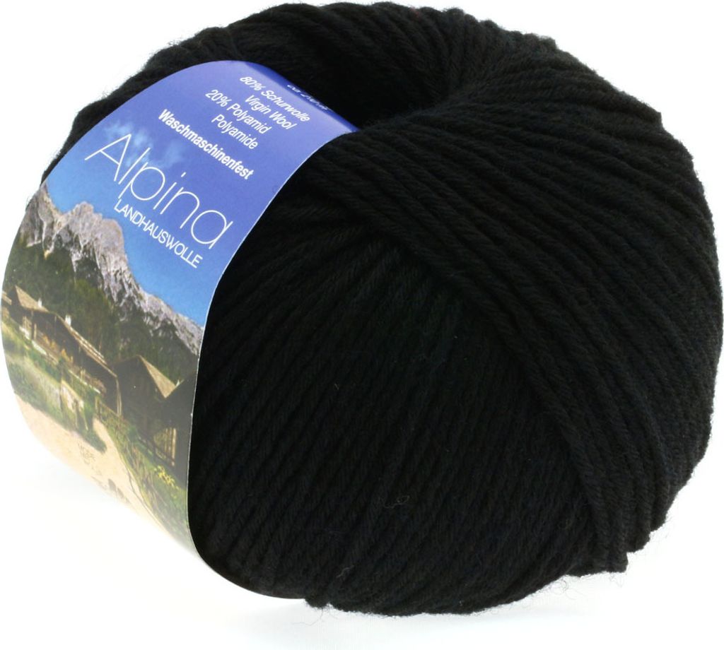 Lana Grossa - Alpina Landhauswolle 0009 schwarz Produktbild 
