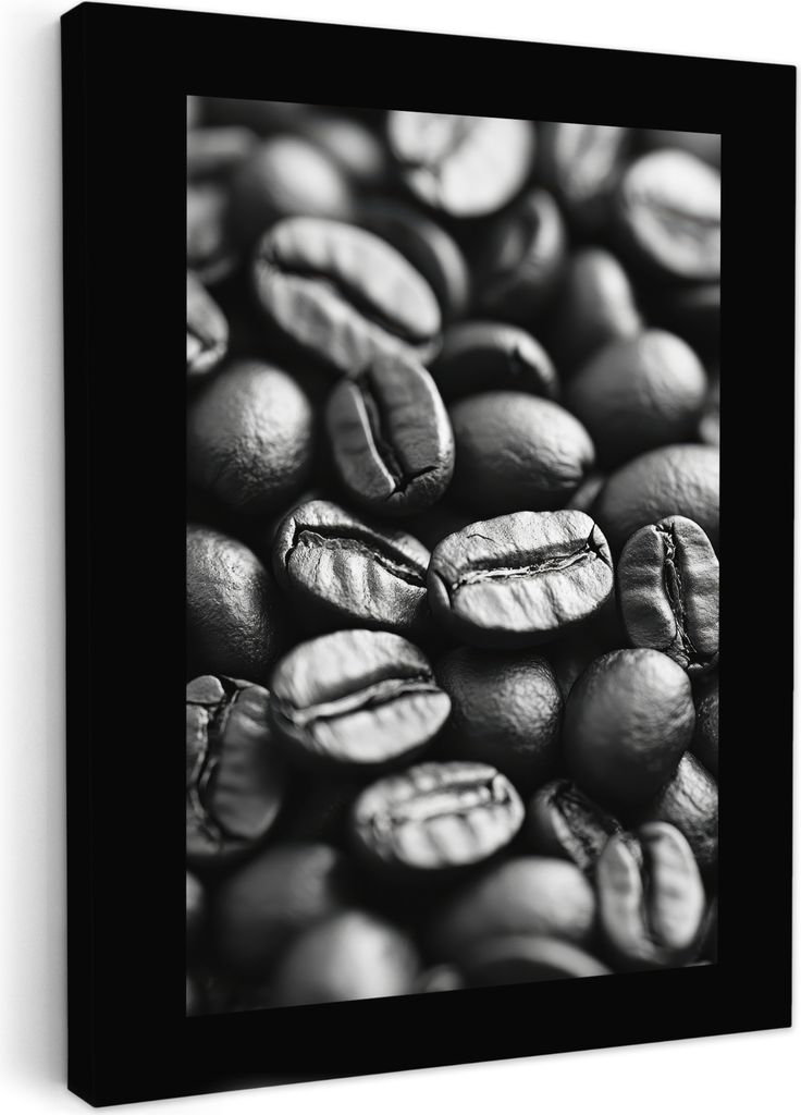 Leinwand Bilder 30x40 cm - Küche - Schwarz - Kaffeebohnen, Bilder Modern, Leinwandbilder, Wanddeko